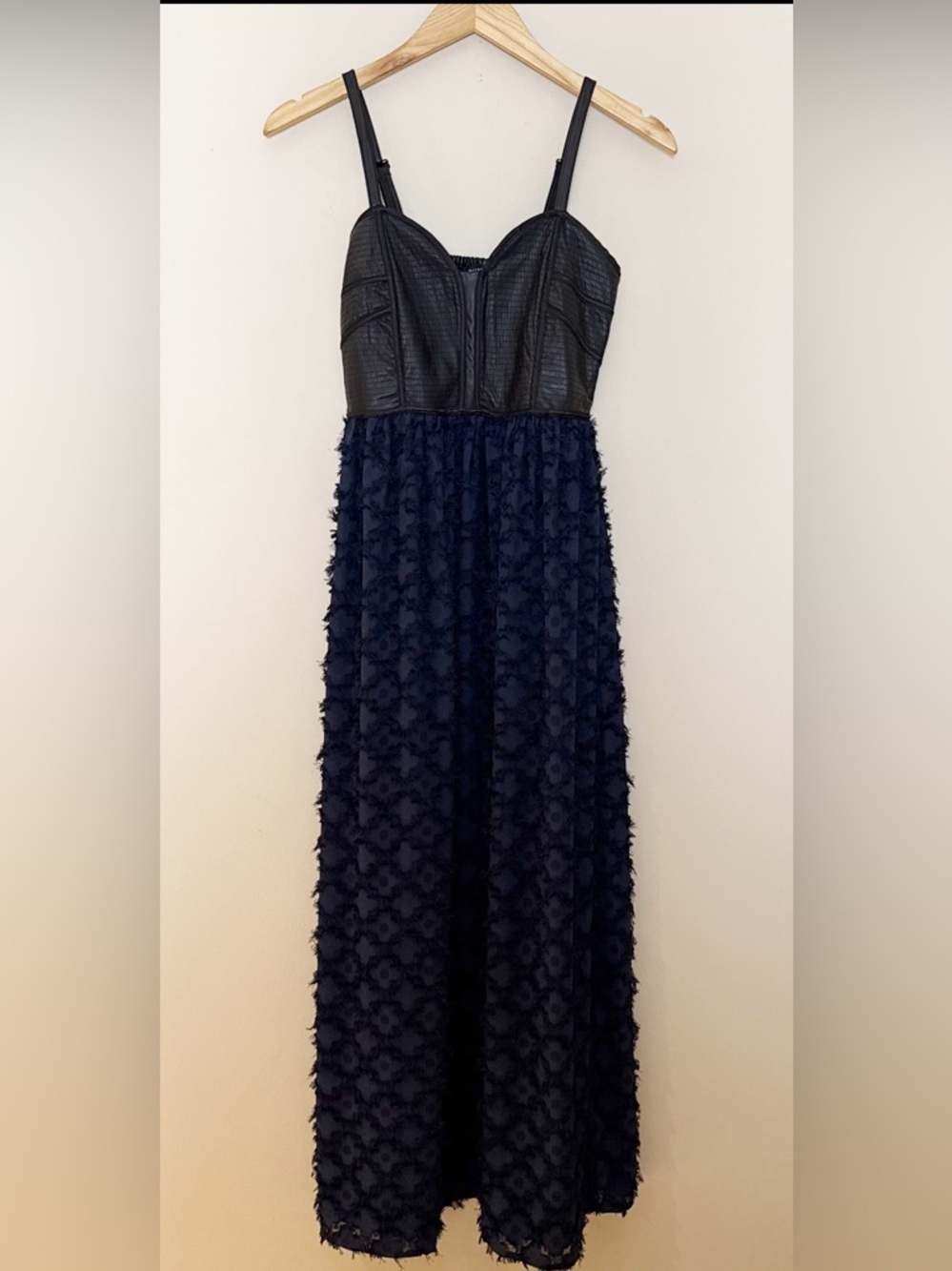 Current Air Los Angeles Midi Dress | Faux Leather Smoked | XS - Picture 4 of 13
